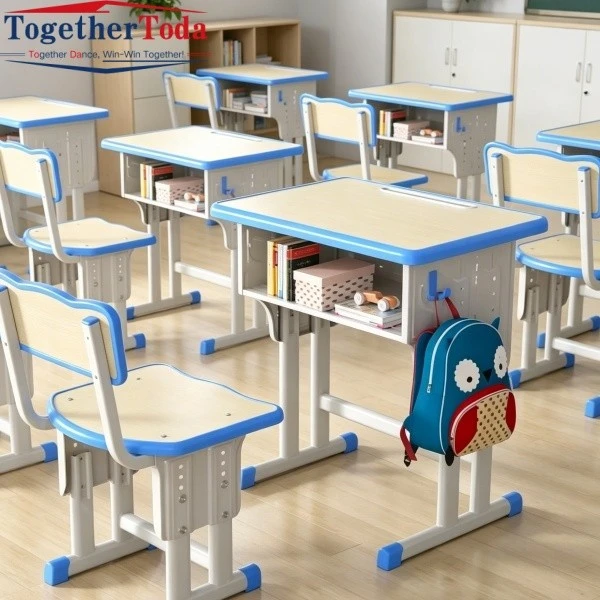 Adjustable Student Desk and Chair Classroom Multi-set Scene