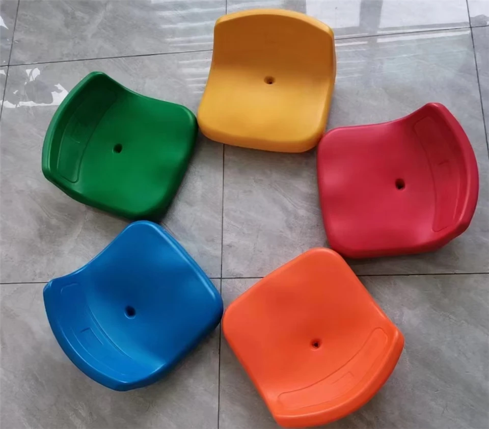 Bleacher chairs with back support ergonomic curved plastic seats