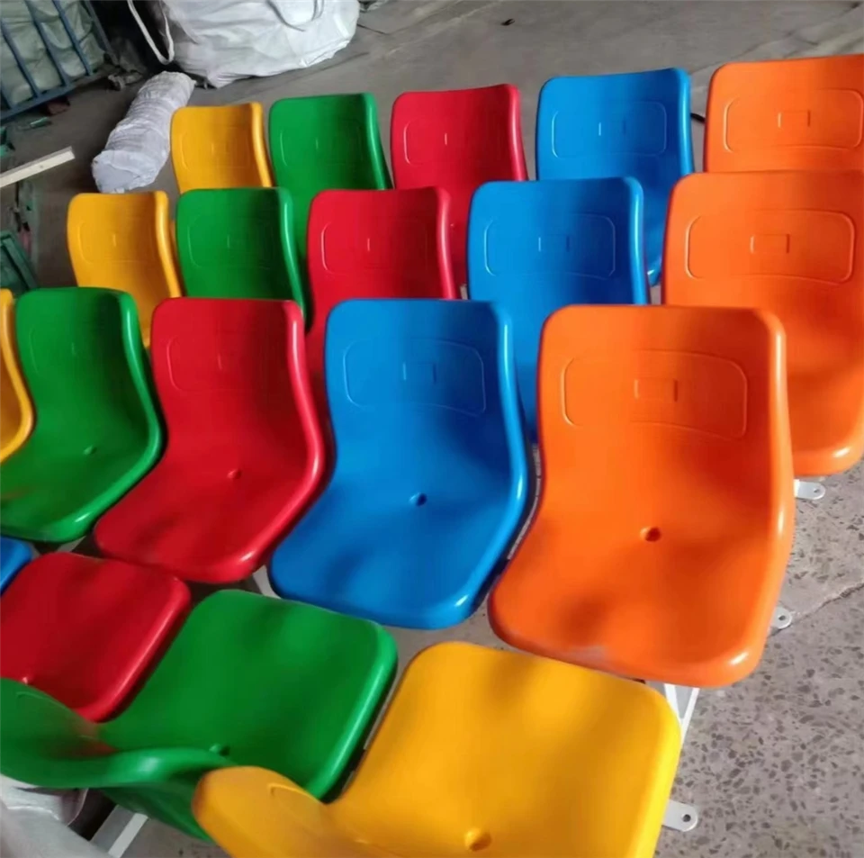 Bleacher chairs with back support vibrant multi-color bulk seats