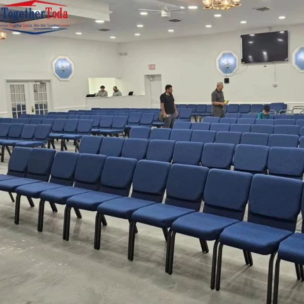 Color Customized Contemporary Pulpit Chairs With Metal Frame