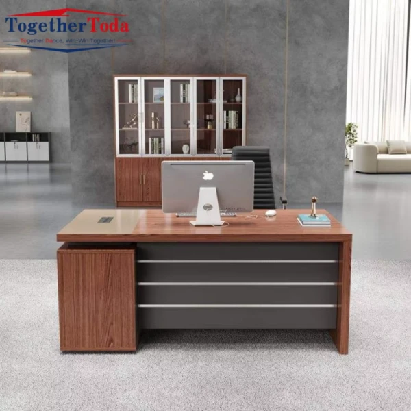Executive Desk with File Drawers