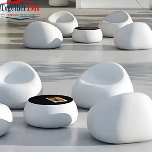 Designer Molded Fiberglass Chair For Exhibition Waiting Space