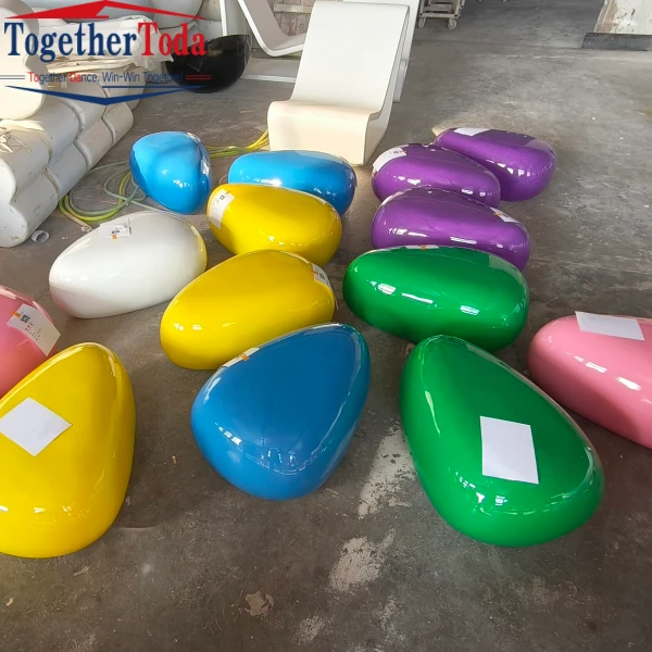 Irregular Curved Fiberglass Outdoor Leisure Chairs For Public Park