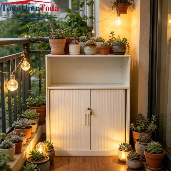 Freestanding Storage Cabinet Balcony Display