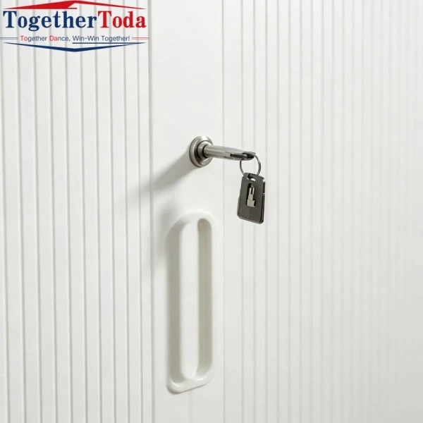 Freestanding Storage Cabinet Lock & Handle Detail