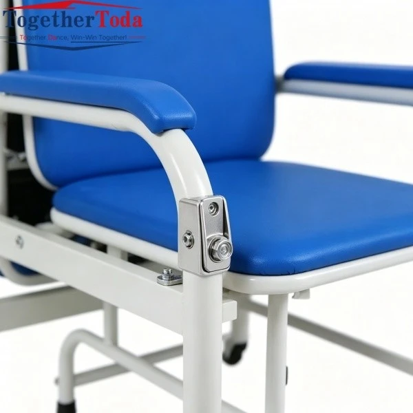 Close-up of Locking Mechanism for Hospital Folding Bed