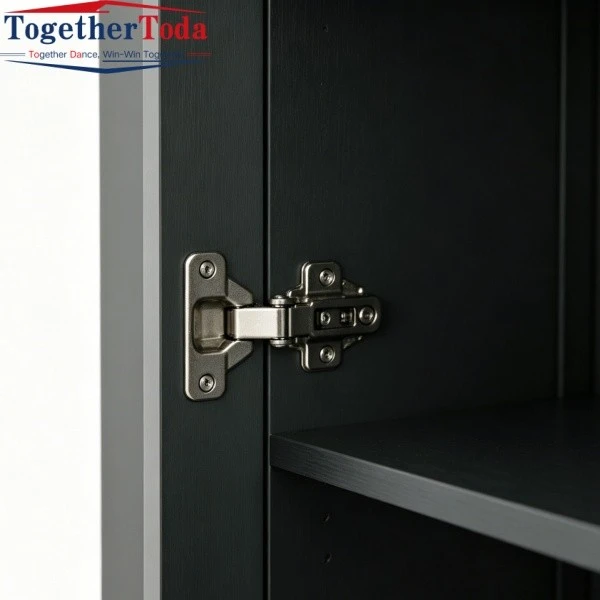 Hotel Style Wardrobe Premium Hinge Hardware Close-up