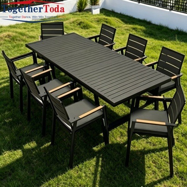 Lightweight Outdoor Dining Sets 8-Seater Patio Dining Set Lawn Display
