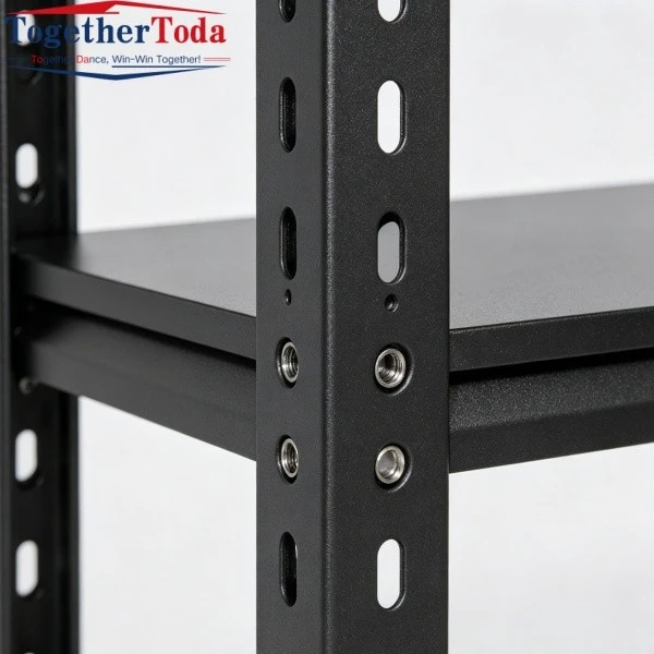Metal Retail Display Racks Column & Shelf Connection Detail