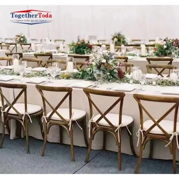 resin wood chair cross back event dining design