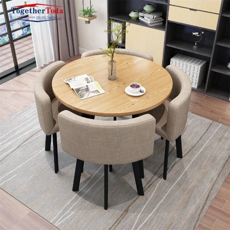 Round Modern Dining Table For 4