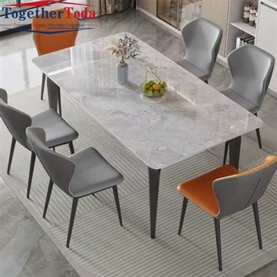 Rectangular Square Marble Dining Table