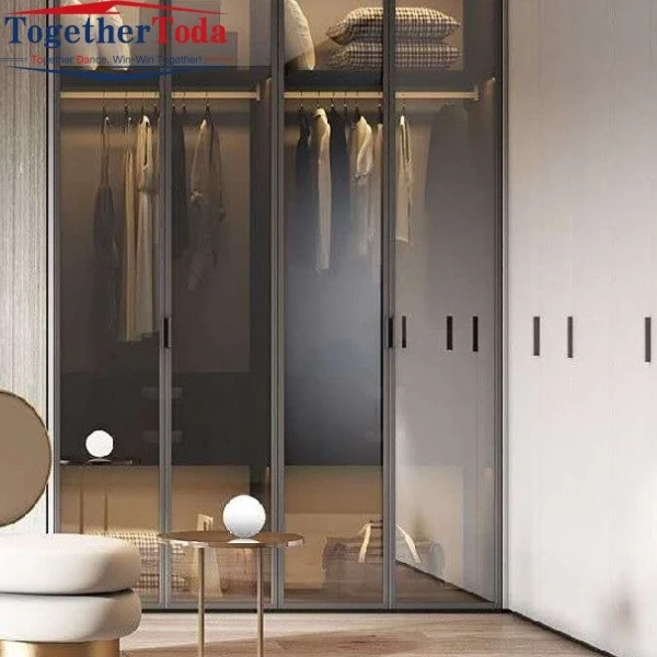Glass Sliding Door Wardrobe for Hotel Room