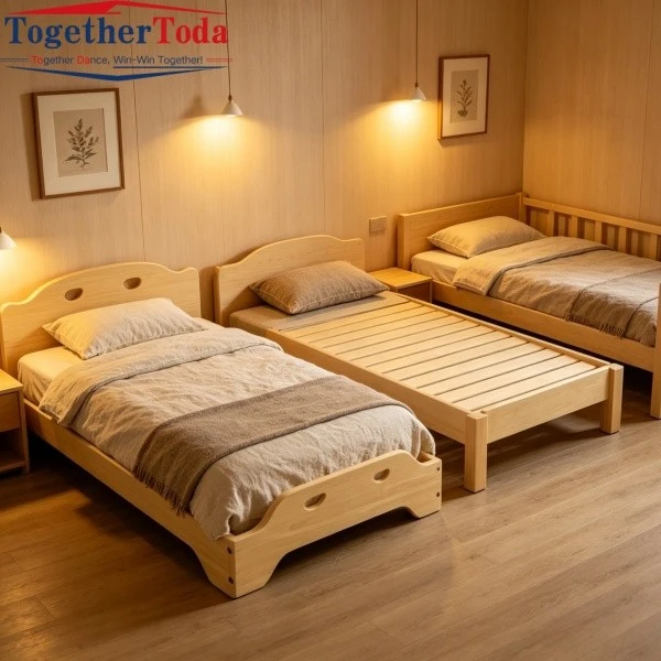 Wooden Bed Frame Super Single Bedroom Scene