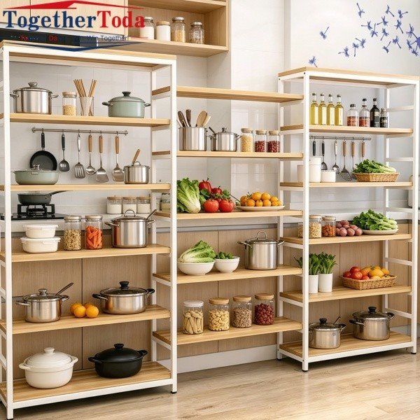 Wooden Shop Display Stands Kitchen Storage